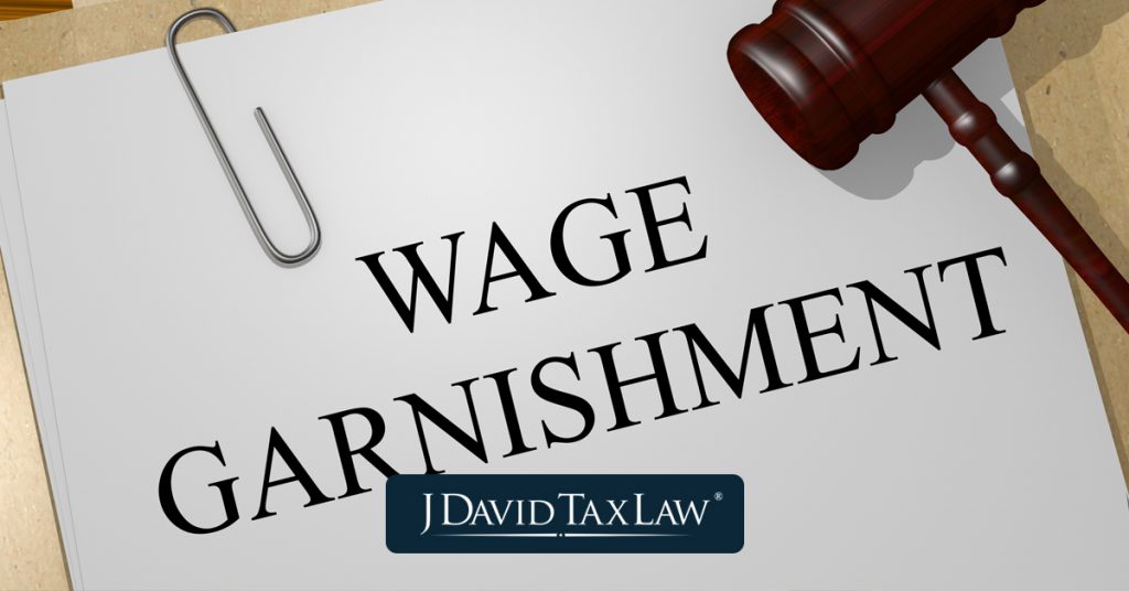 irs wage garnishments j david tax law